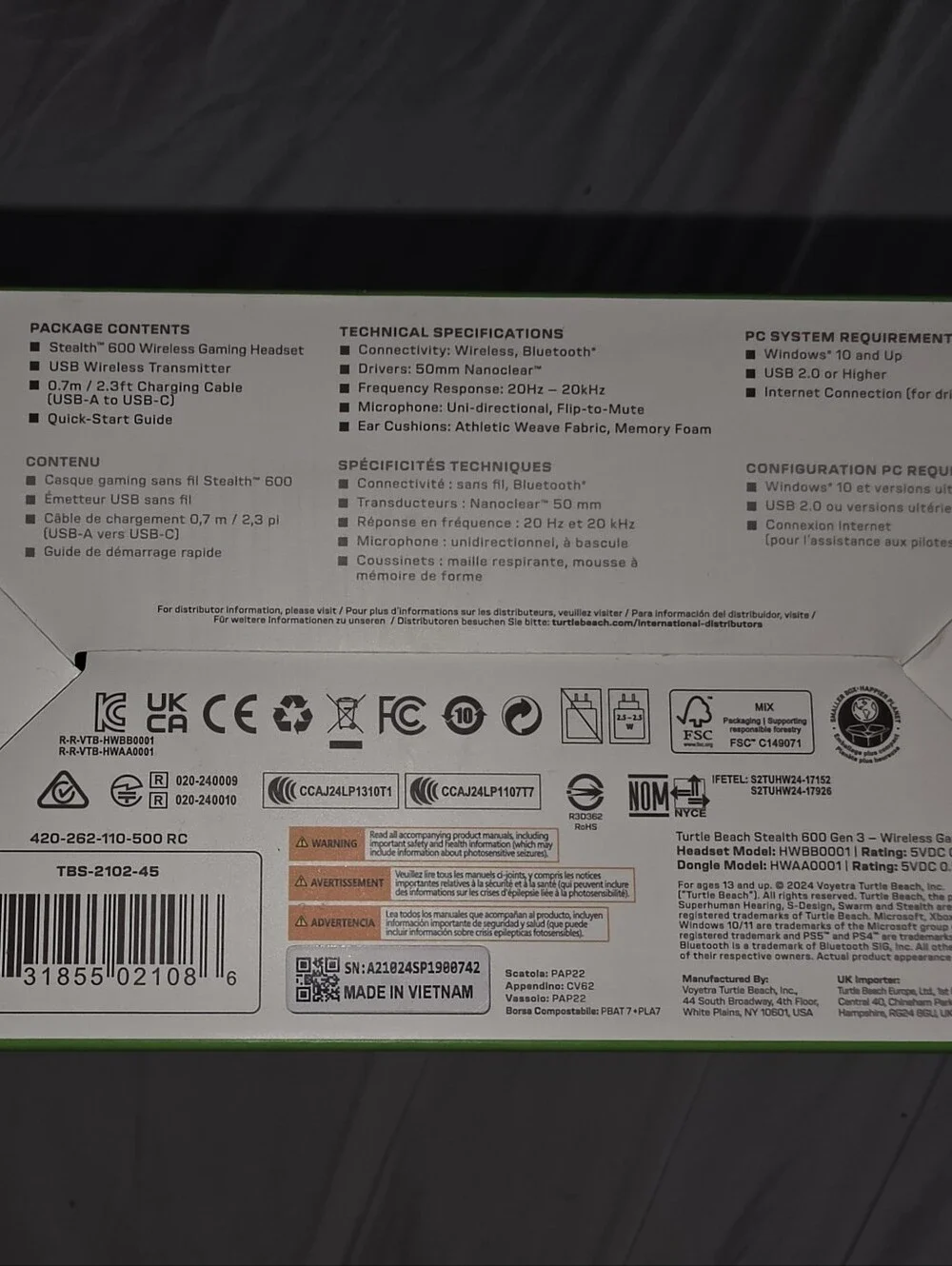 Turtle beach FIRE! NIB! Stealth 600 Wireless Multiplatform Gaming Headset. XBOX